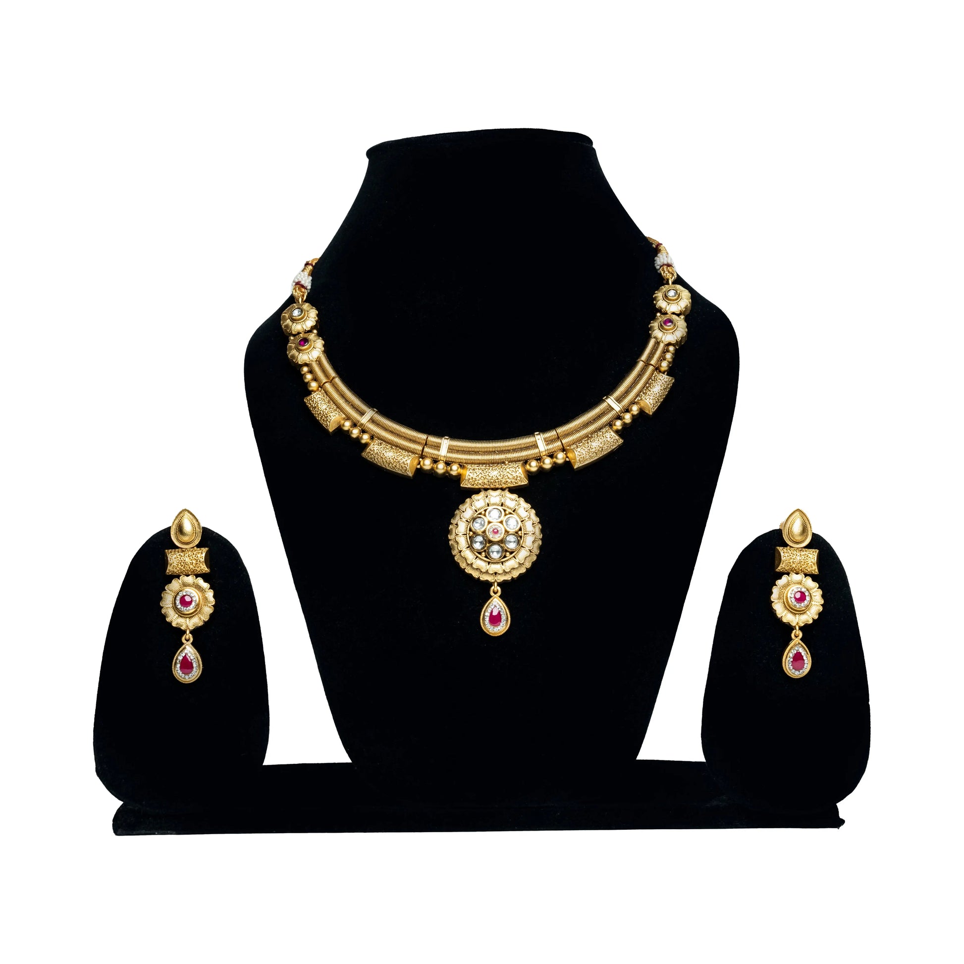 Rajwada Kanthi Shape Necklace