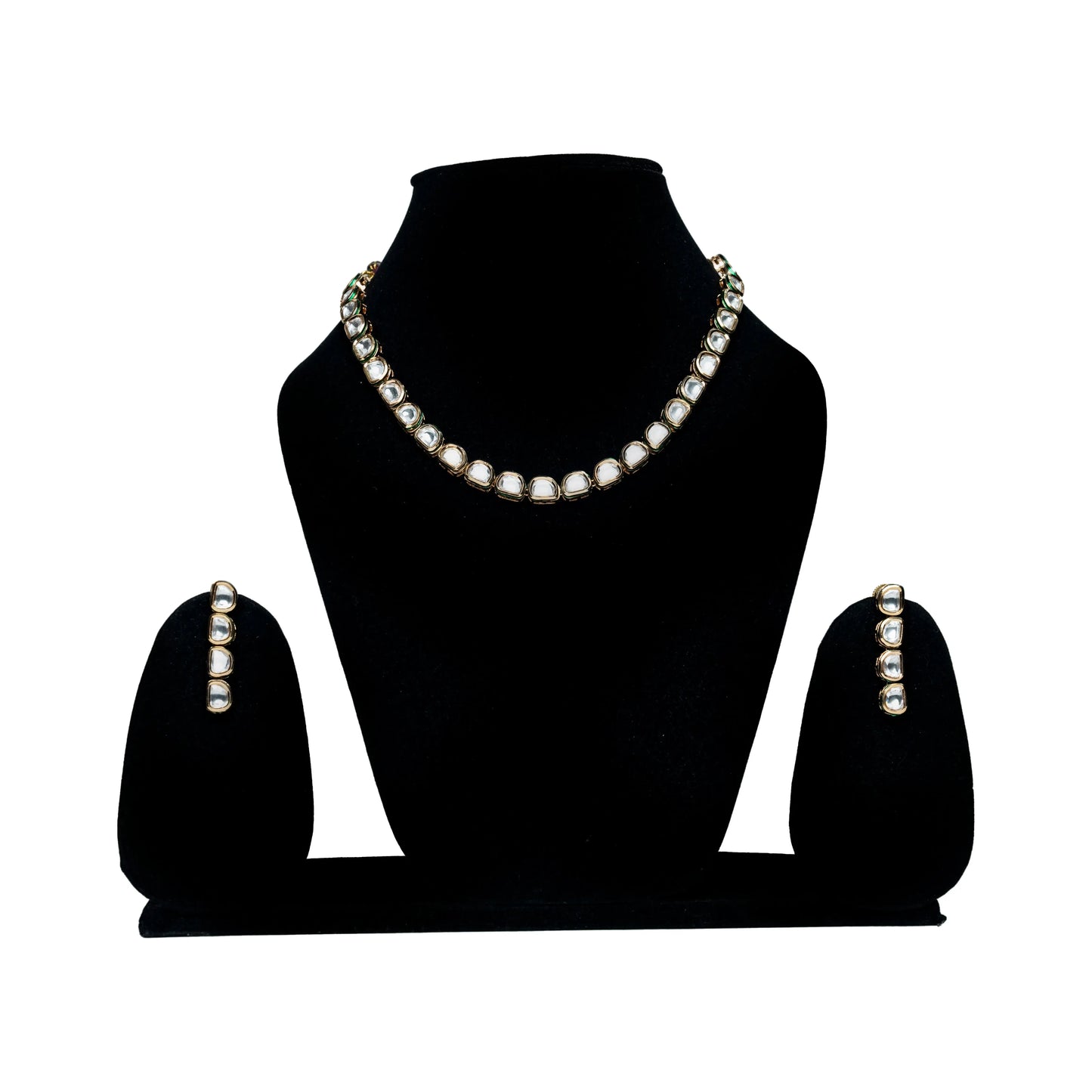 Kundan Single Line Necklace Set