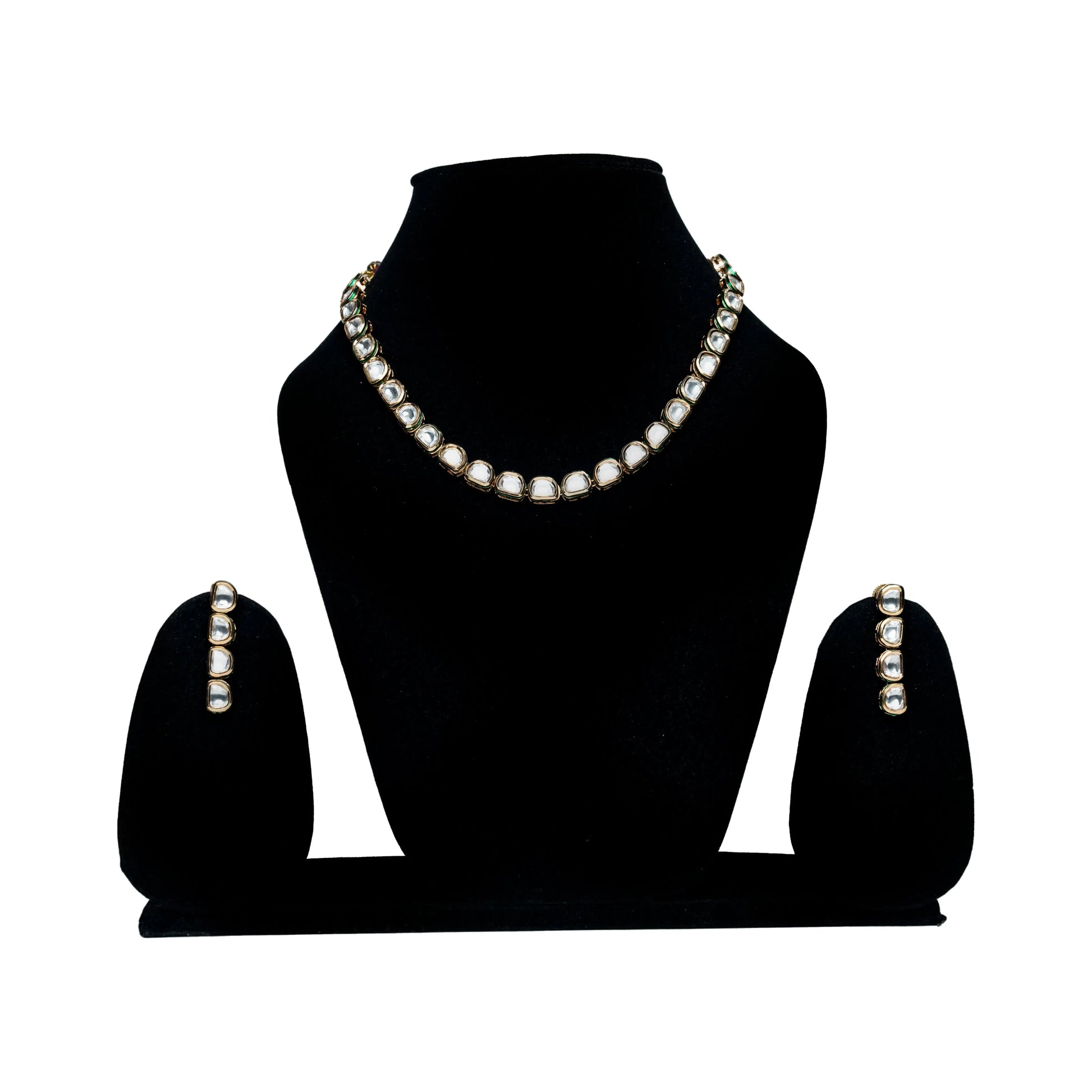 Kundan Single Line Necklace Set