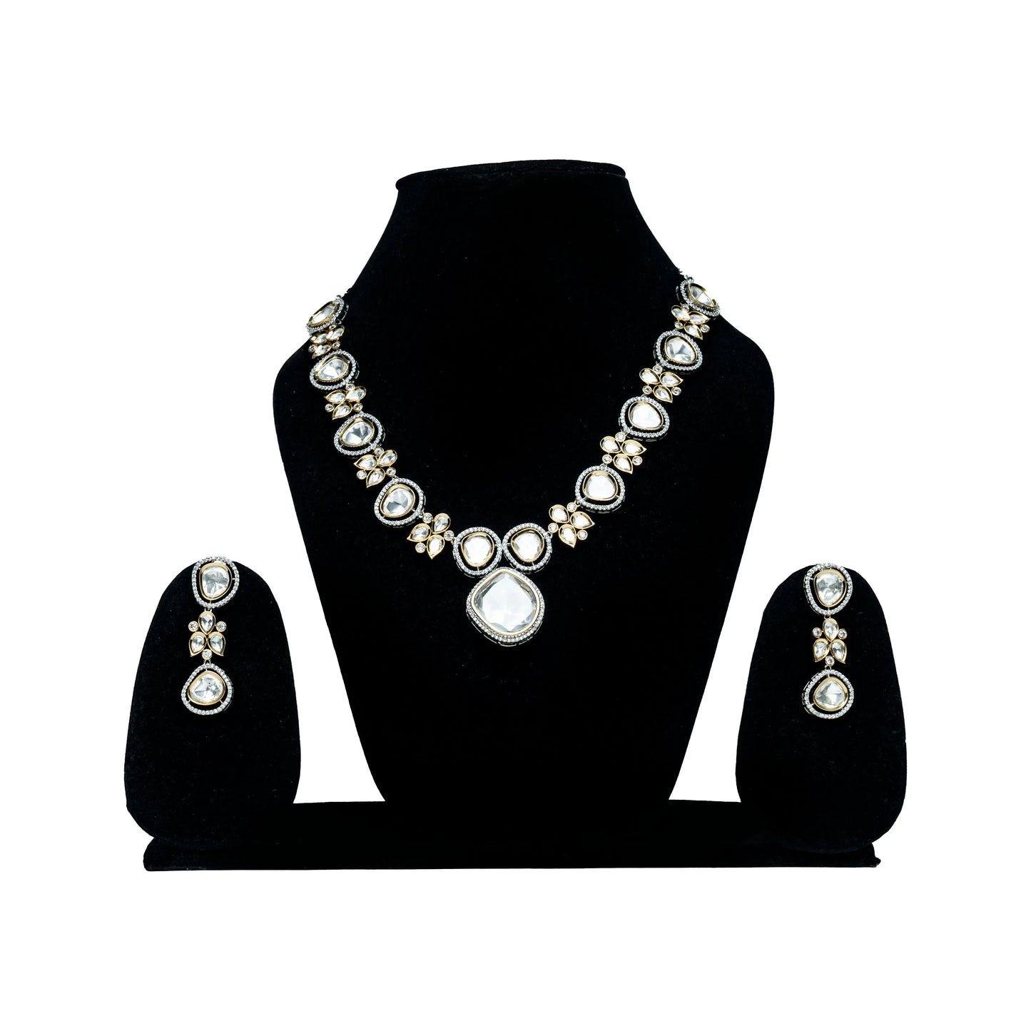 Kundan Moissanite Statement Necklace Set