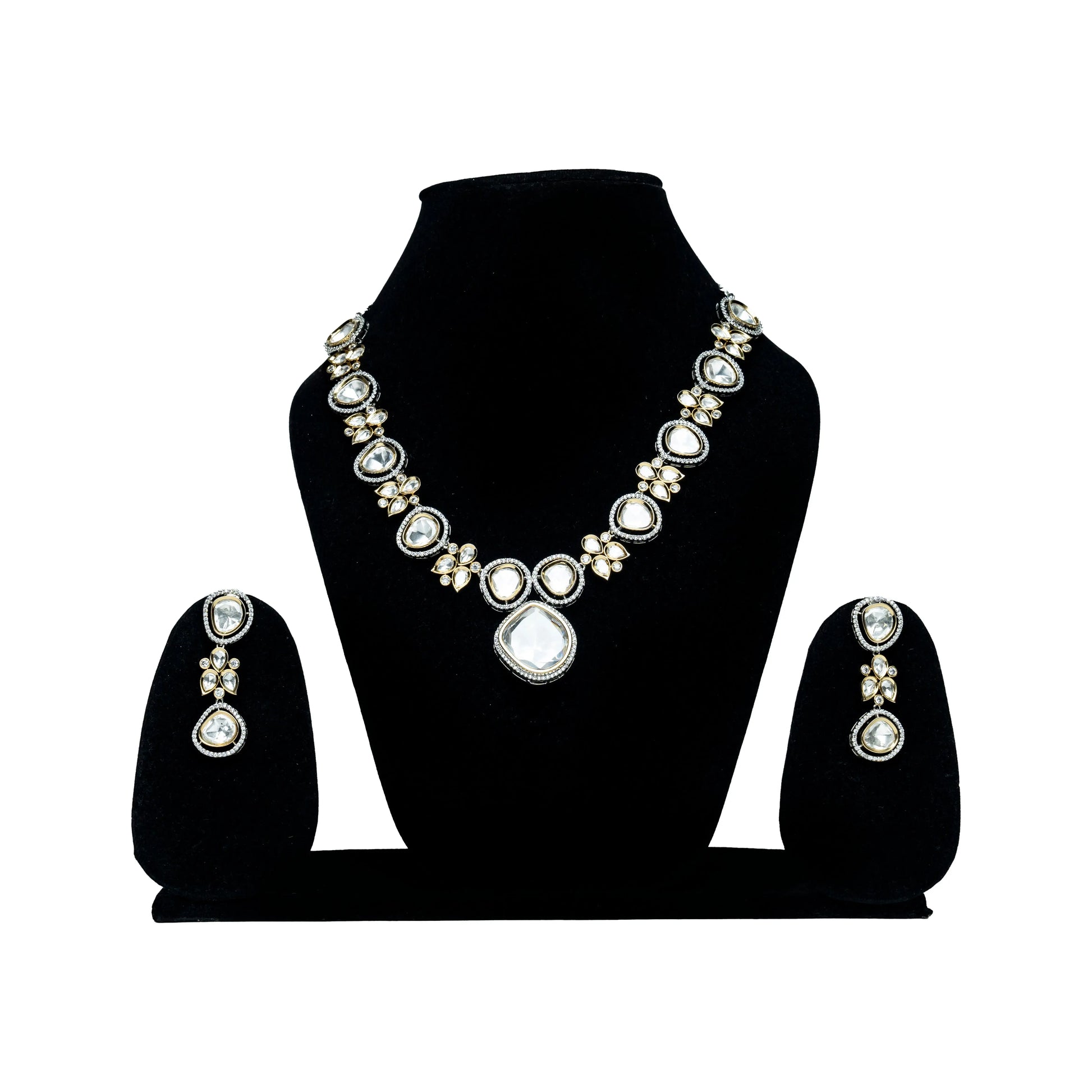 Kundan Moissanite Statement Necklace Set