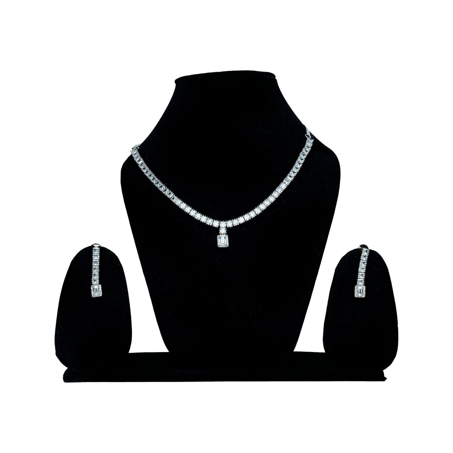 Minimalist American Diamond Necklace Set