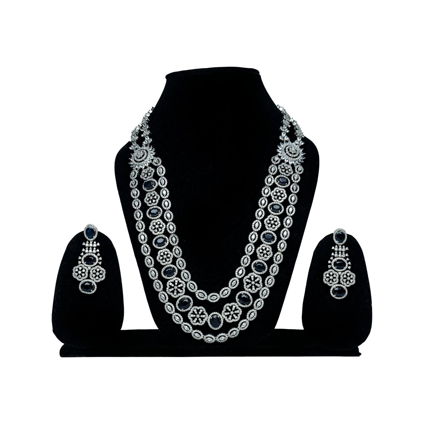 Midnight Bloom Layered Necklace Set