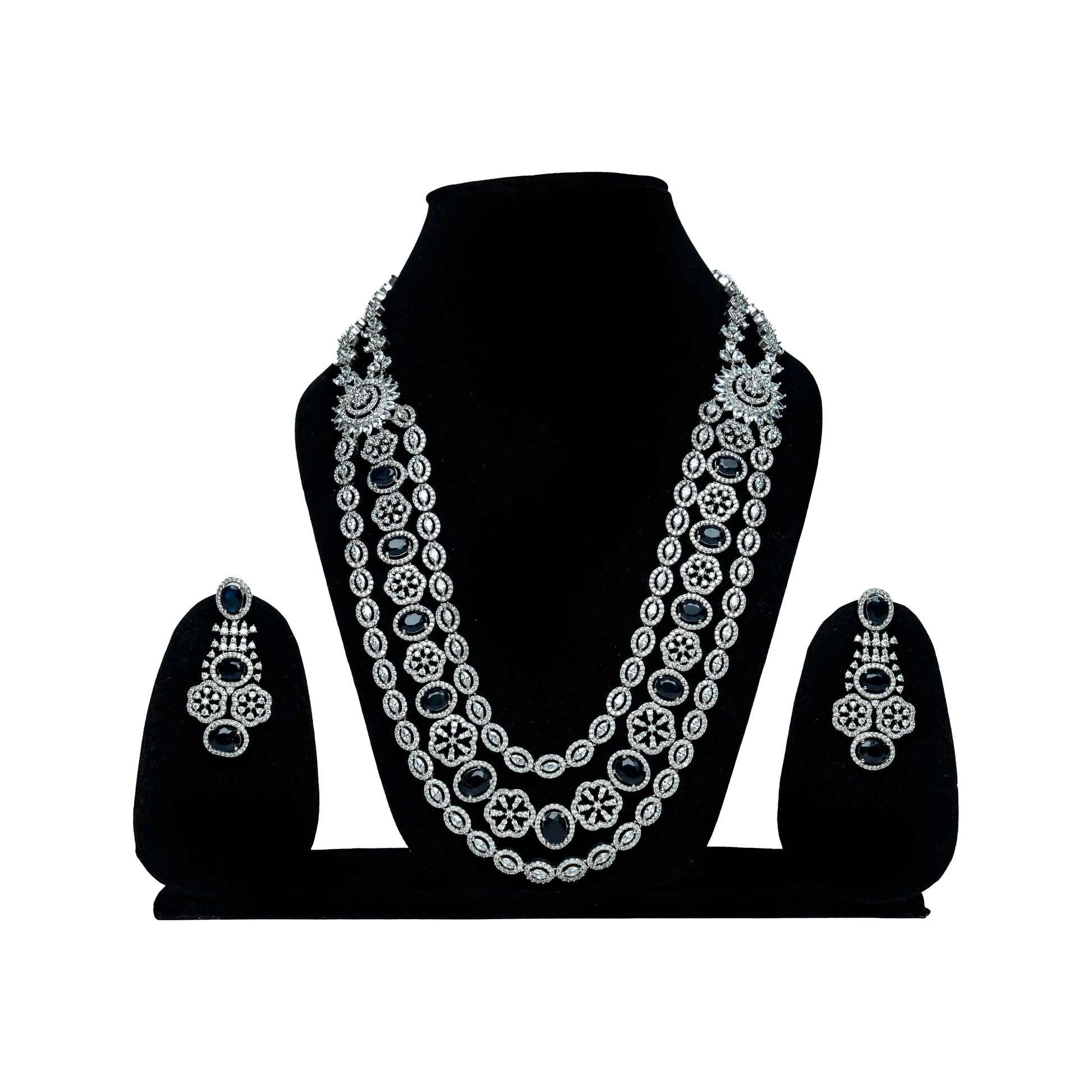 Midnight Bloom Layered Necklace Set