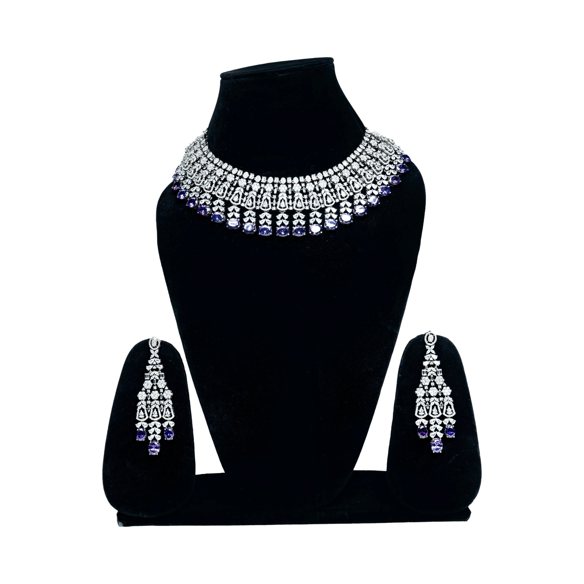 Royal Purple Diamond Necklace set