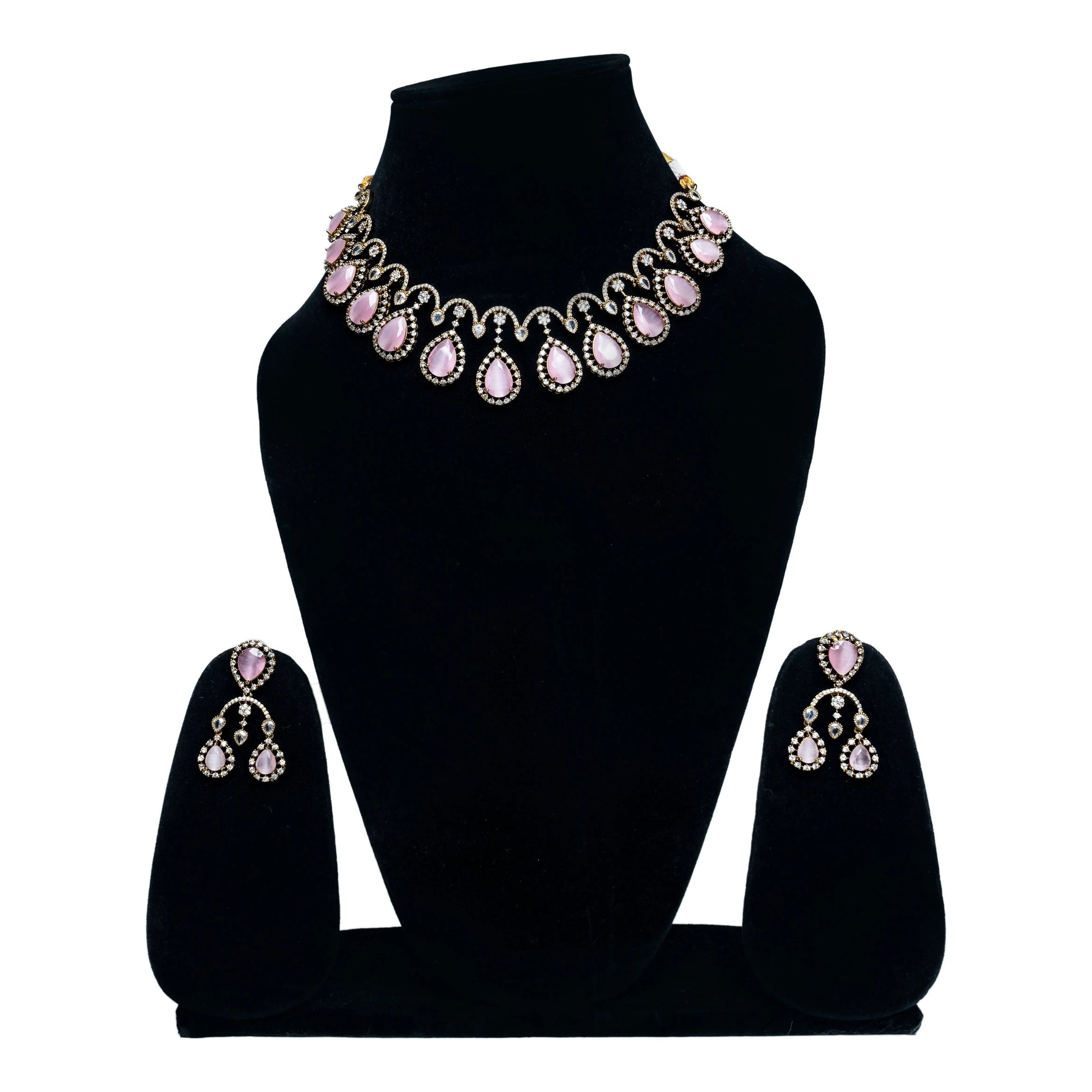 Bridal Pink Kundan Necklace Set
