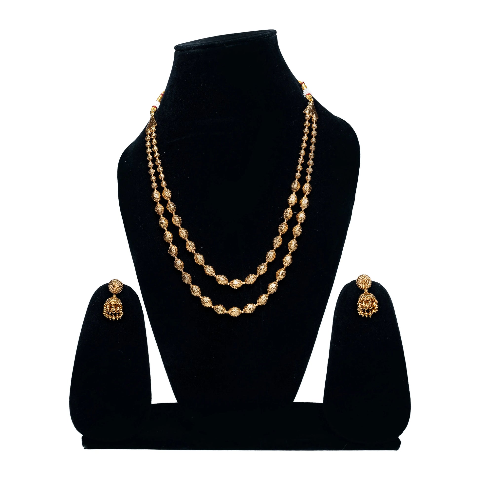 Double Layer Matar Mala Necklace Set