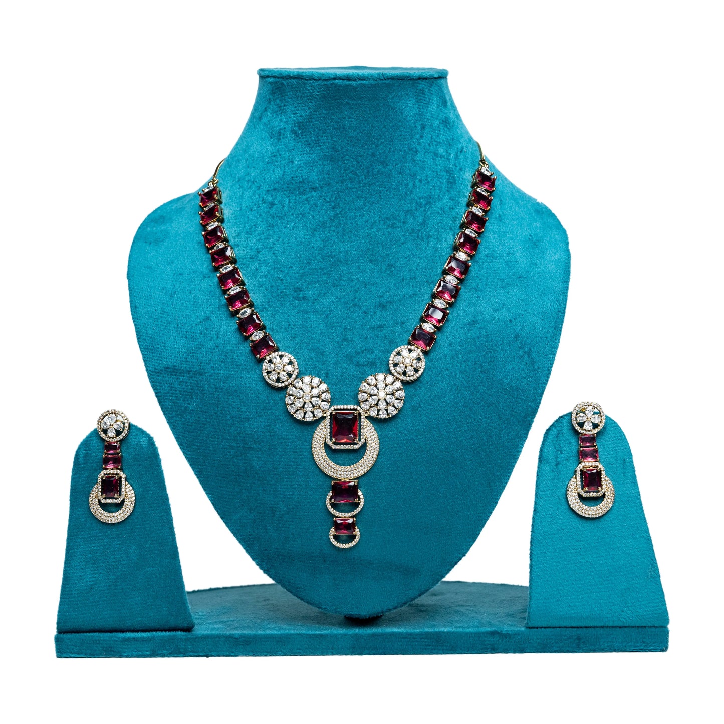 Ruby Red Necklace Set
