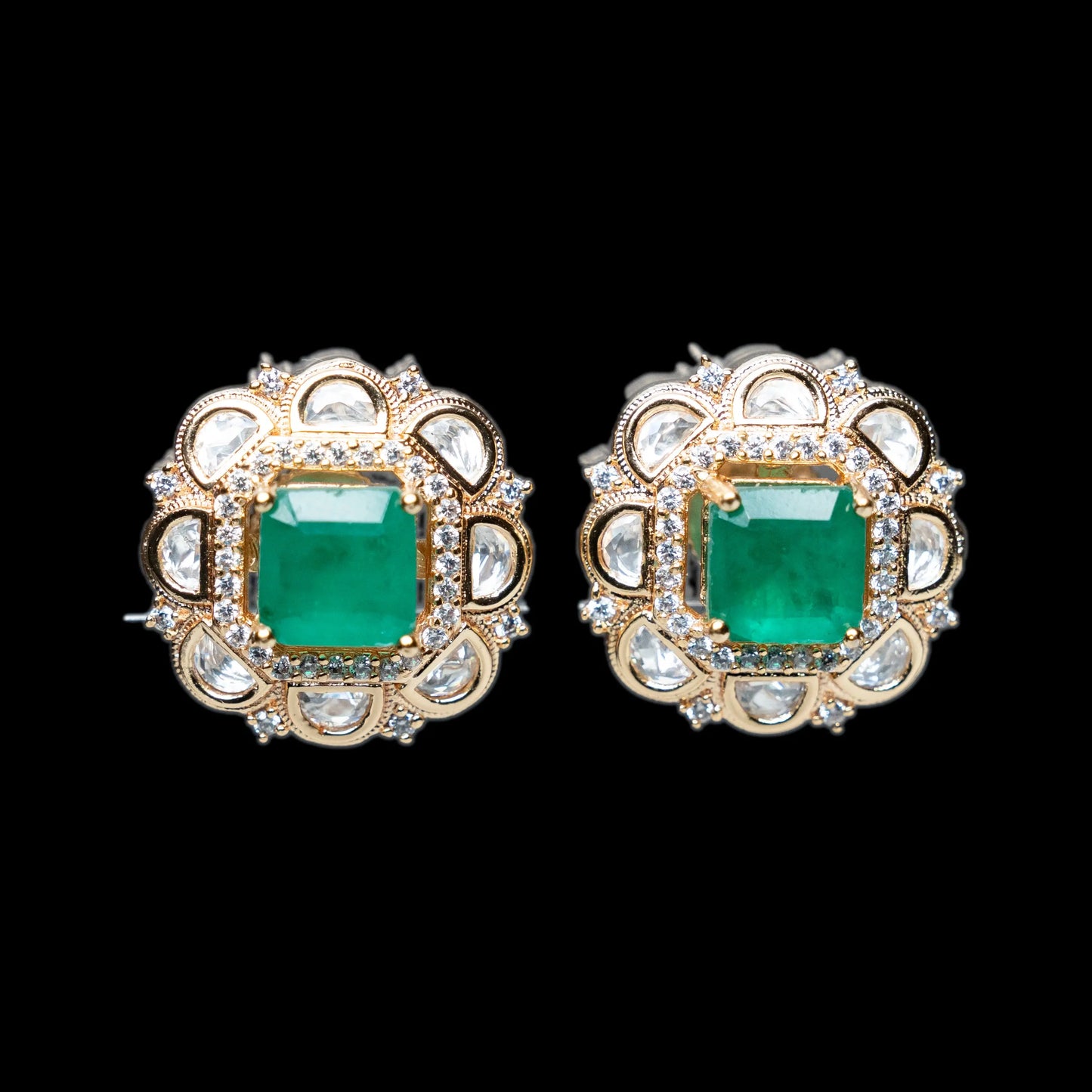 Green Square Kundan Tops