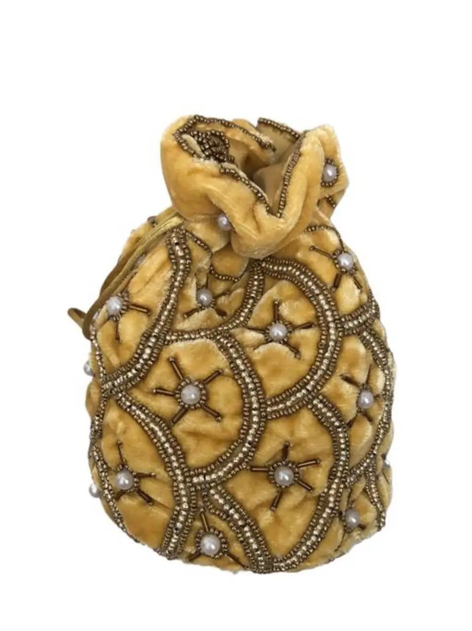 Luxury Golden Velvet Bag