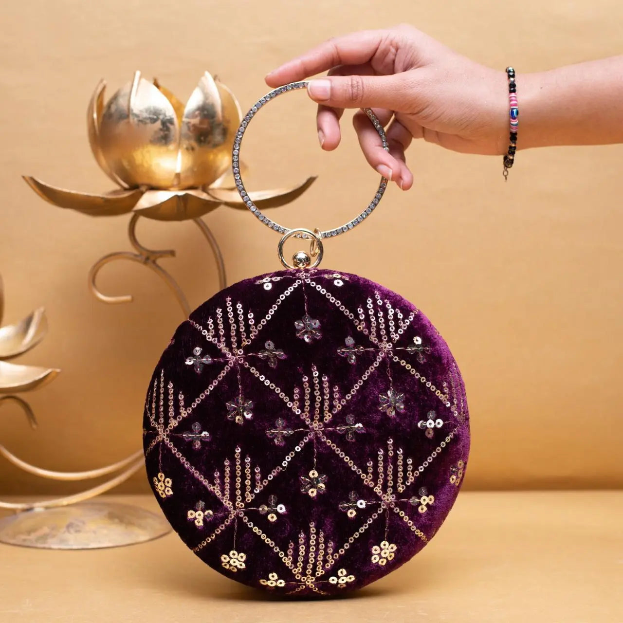 Royal plum Clutch