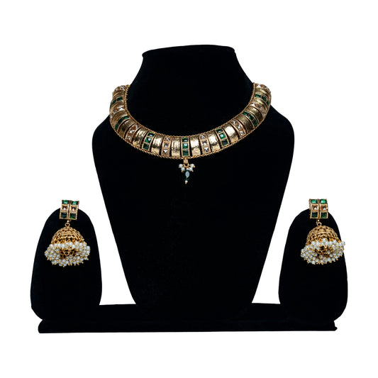 Rajwada Kanthi Shape Choker Necklace