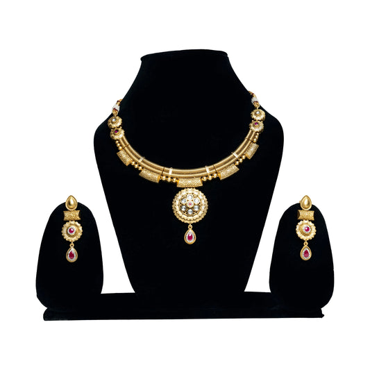 Rajwada Kanthi Shape Necklace