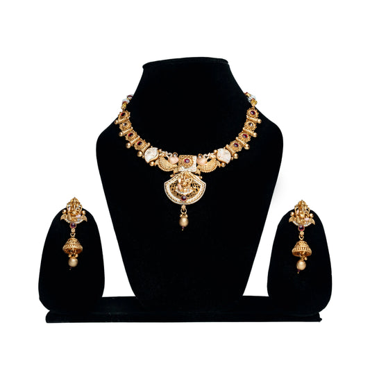Rajwada Jewelry - Ganesh Ji Necklace