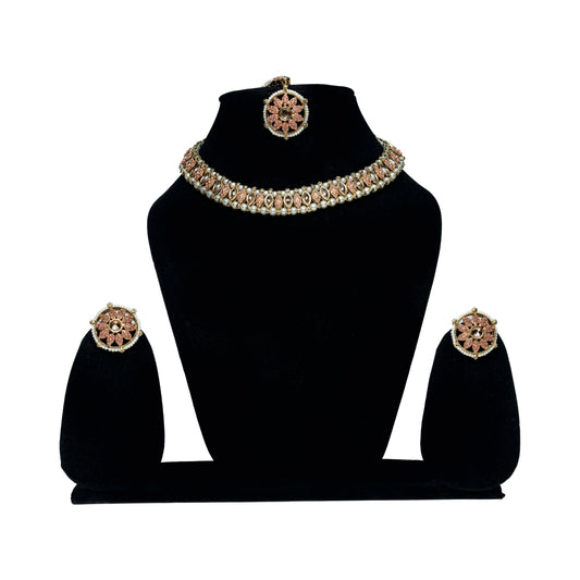 Kundan & Gold Heritage Choker Necklace Set