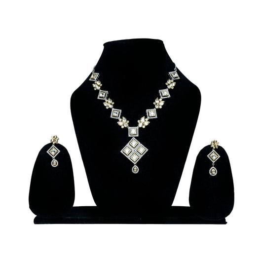 Square Kundan Bridal Necklace Set