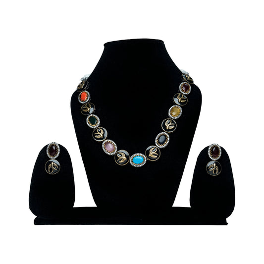 Multi Colour Kundan Necklace