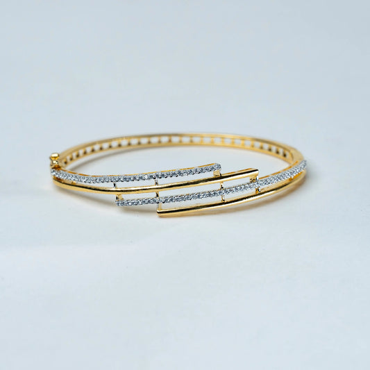 Modern Diamond Bangle Bracelet