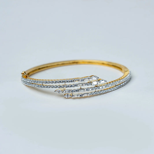 Triple Row Elegant American Diamond Bracelet