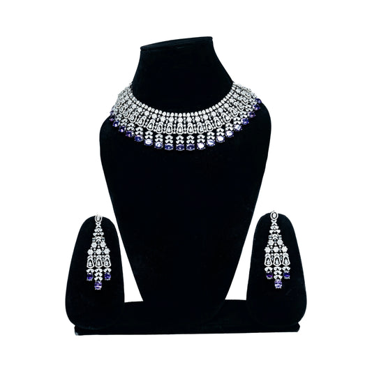 Royal Purple Diamond Necklace set