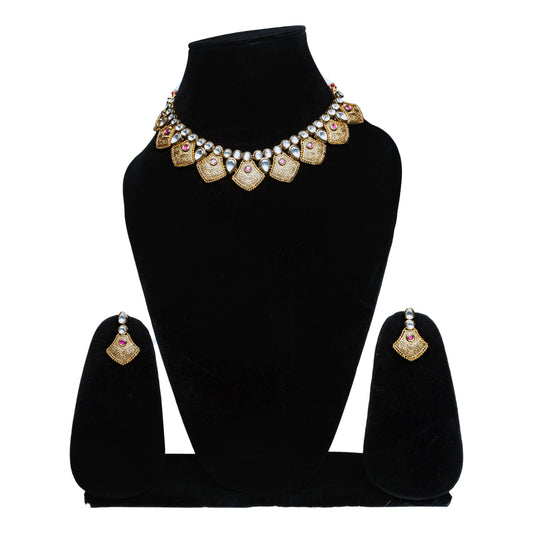 Gold-Plated Intricate Necklace Set
