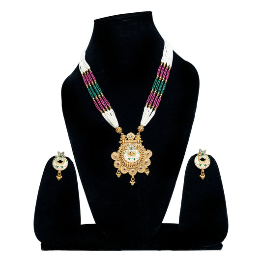 Antique Pendant Rajwada Jewellery Set