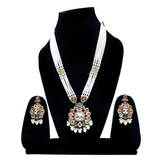 Multistrand Hand-Painted Rajwada Necklace Set