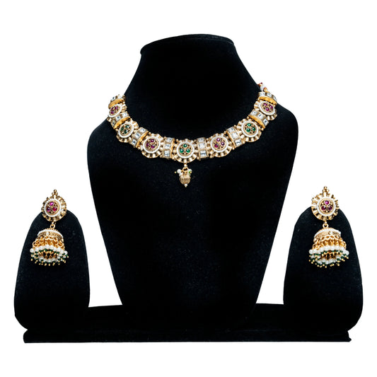 Antique Rajwada Choker Necklace Set