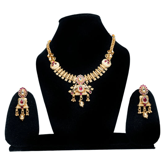 Meenakari & Kundan Bridal Gold Jewellery Set
