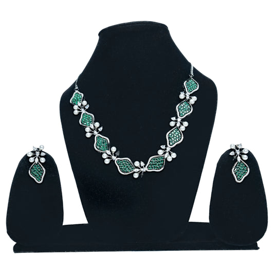 Green Stone Necklace Set
