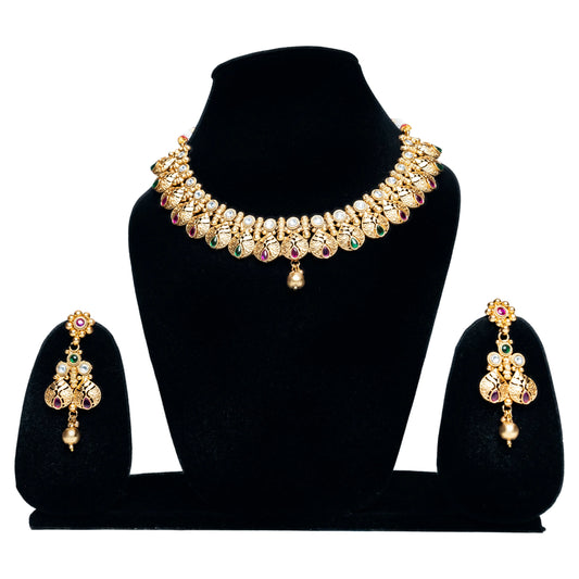 Meenakari Rajwada Jewellery Set