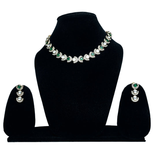 Green Kundan Necklace Set