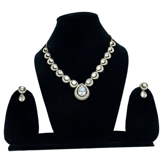 Kundan Necklace Set with Earrings