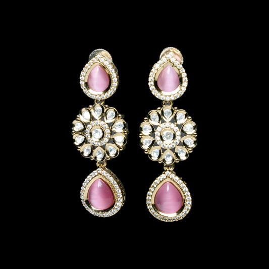 Pink Drop Kudan Earrings