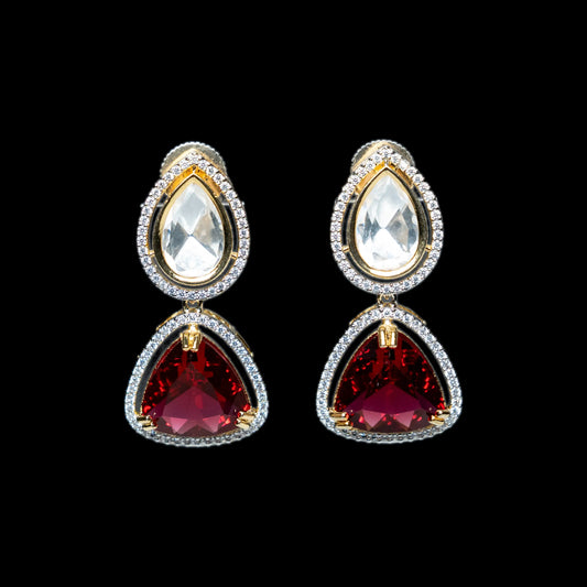 Red Drop Dangle Earrings