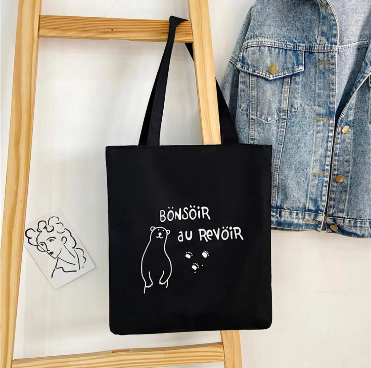 Tote Nylon Bag in Grey