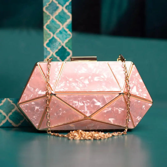 Rose Quartz Clutch – Blush Mirage