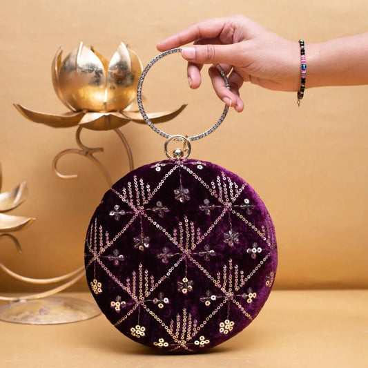 Royal plum Clutch